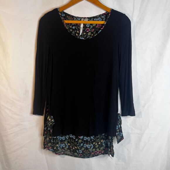 Lauren Conrad Whimsical Fairy Core Floral Under Layer Top Side Floral Ties Sz SM - Picture 11 of 11